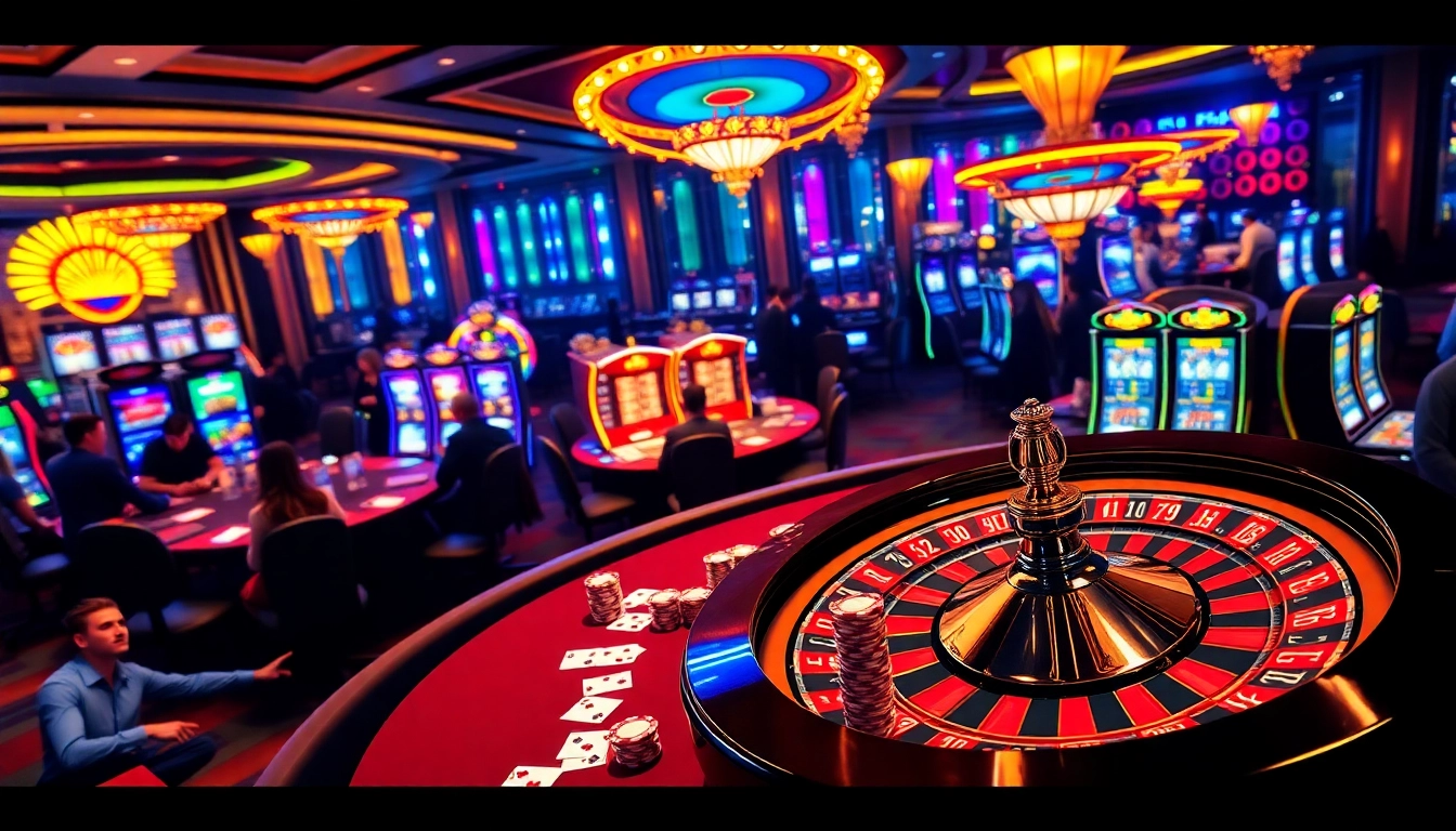 Experience the excitement of online gambling at okfun com with vibrant casino tables and engaging players.